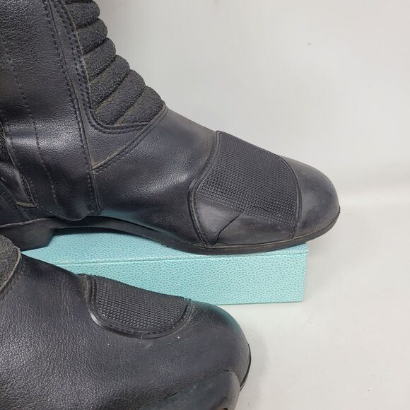 1997 Triumph Motorcycles Boots Black Leather Mens Size 11.5 EU45 Side Zip Racing main image 6